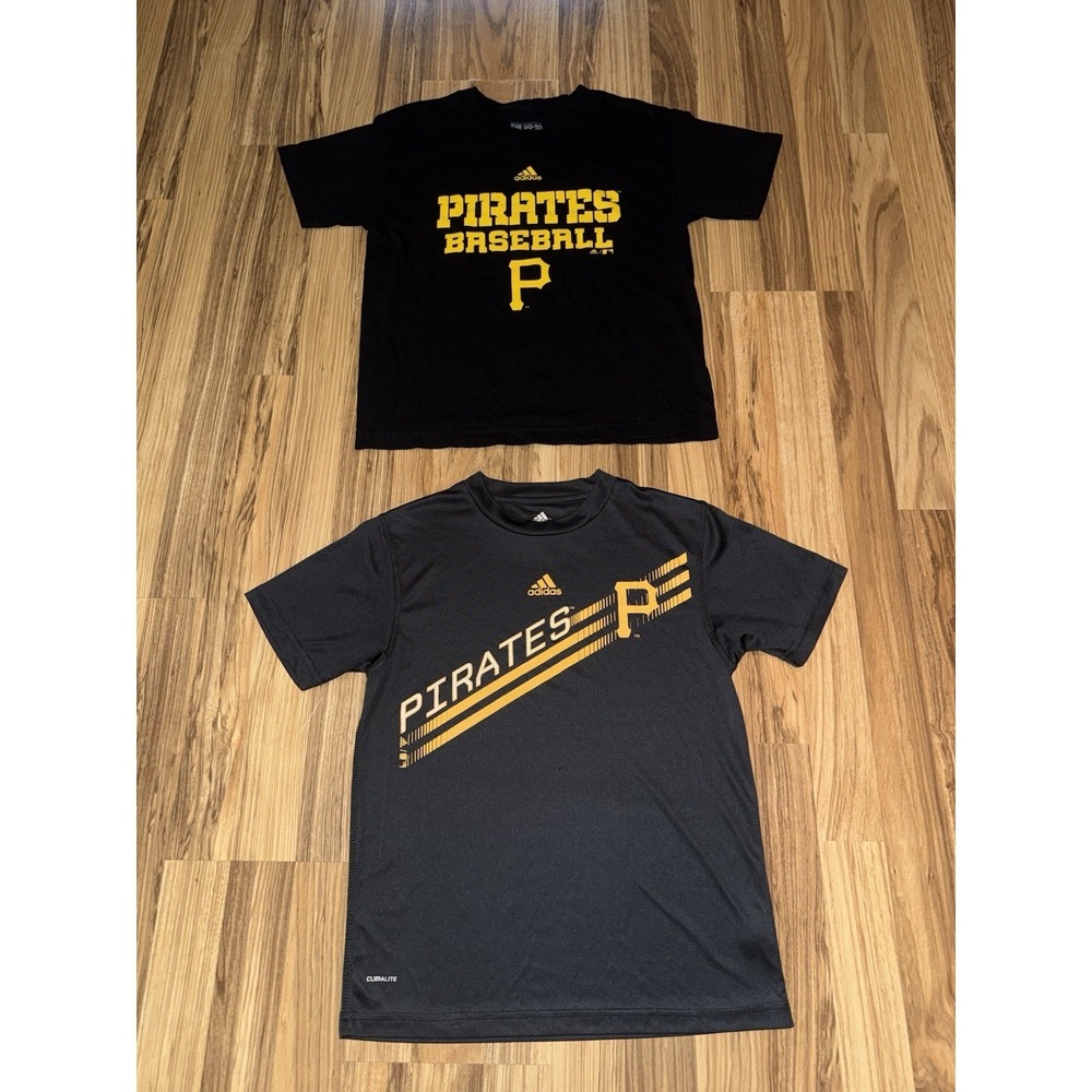Adidas Pittsburgh Pirates Boys Sz Small 8 Cotton T-shirt Lot Graphic Tee